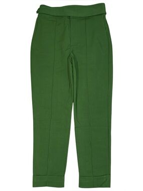 ORTTU Gustav Pants Men's S Green Pleated Cuffed Cummerbund Style Dress Trousers